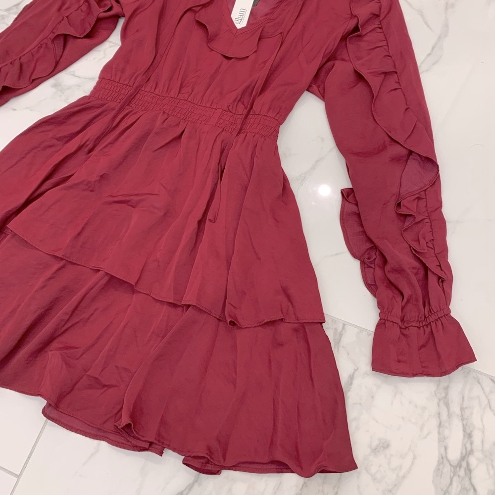 SOLD!! NEW Boutique Holiday Christmas Party Dress Red, - Picture 5 of 11